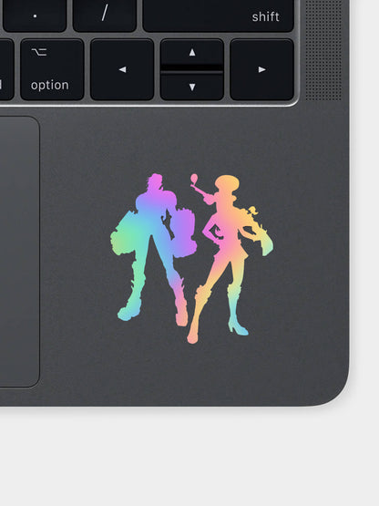 Vi & Caitlyn Silver Holographic Decal Sticker