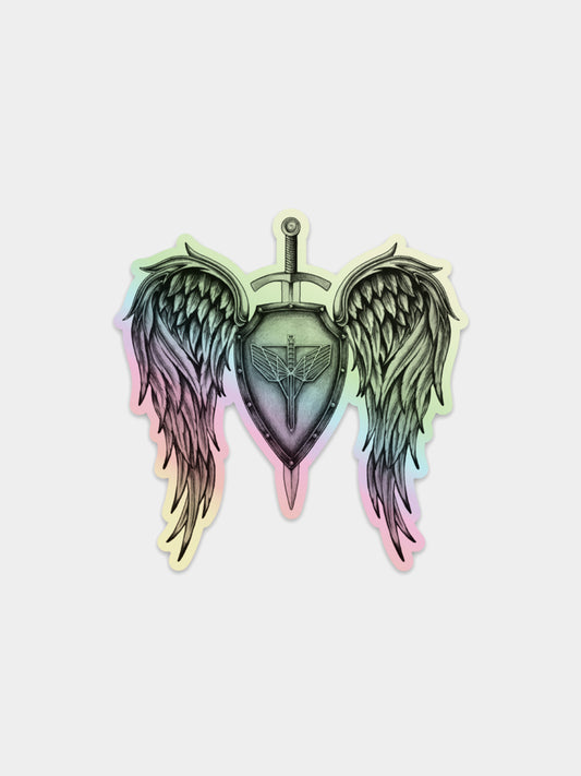 Angel's Shield Holographic Sticker