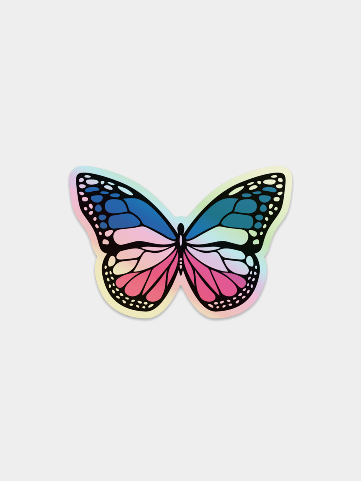 Trans Butterfly Holographic Sticker